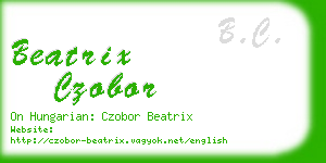 beatrix czobor business card